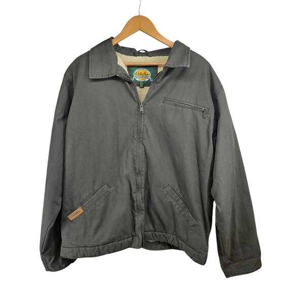 Cabela's Canvas Work Jacket Sherpa Lined XL Tall/Long 90's Vintage - Picture 2 of 10